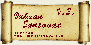 Vuksan Santovac vizit kartica
